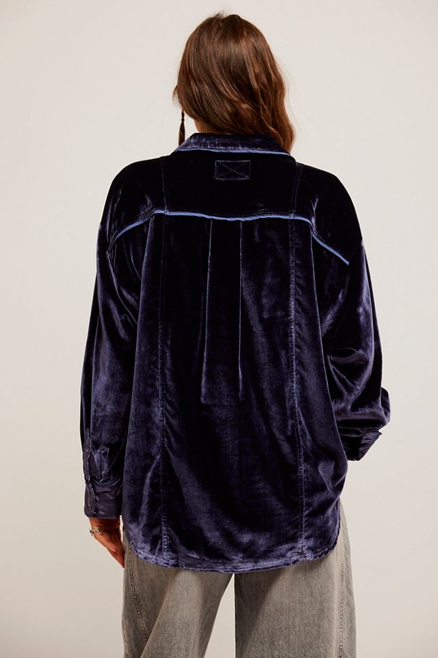 We The Free Luxy Solid Velvet Shirt #1