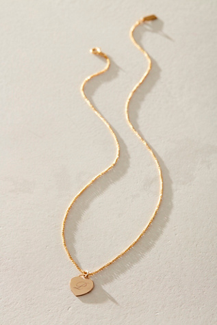 Set & Stones Personalized Alice Necklace at Free People in Gold