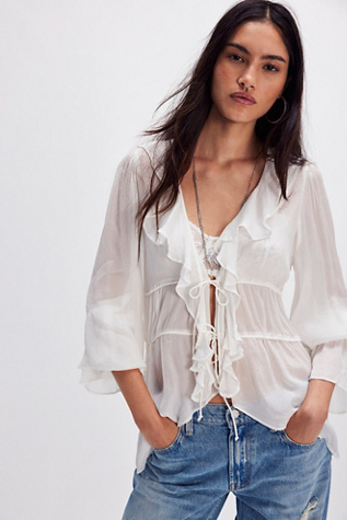 Jen's Pirate Booty Paradise Top at Free People in Ivory, Size: XS