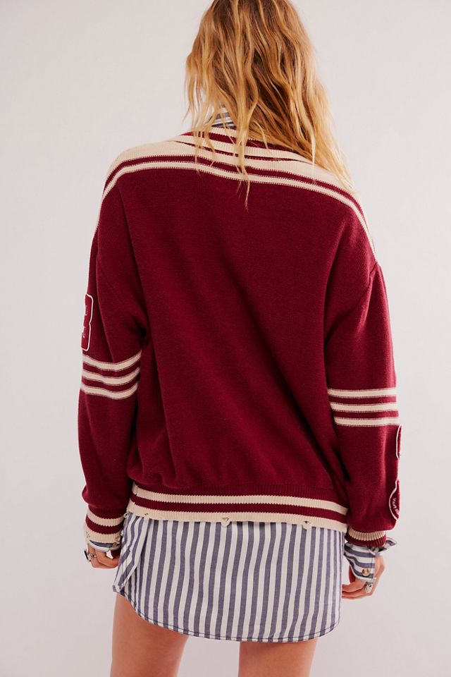 Cardigan en Maille Patchwork Universitaire Found #3