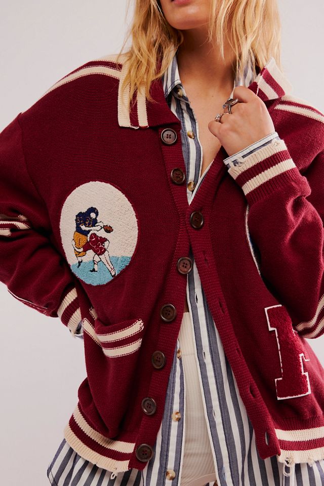 Cardigan en Maille Patchwork Universitaire Found #4