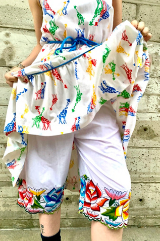 1980’s Embroidered Bloomers Selected by Nomad Vintage