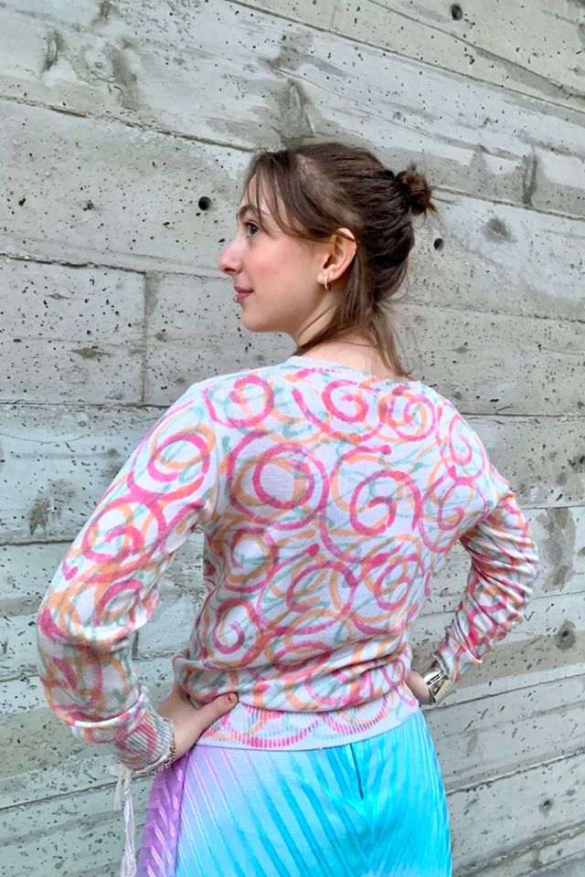 Vintage 1960’s Silk Swirl Sweater Selected by Nomad Vintage #2