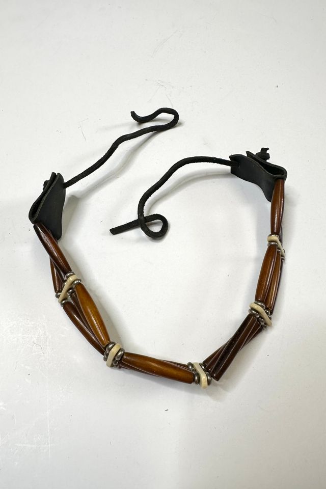 Vintage 1960s Wooden Ethnic Choker Selected by Cherry #1