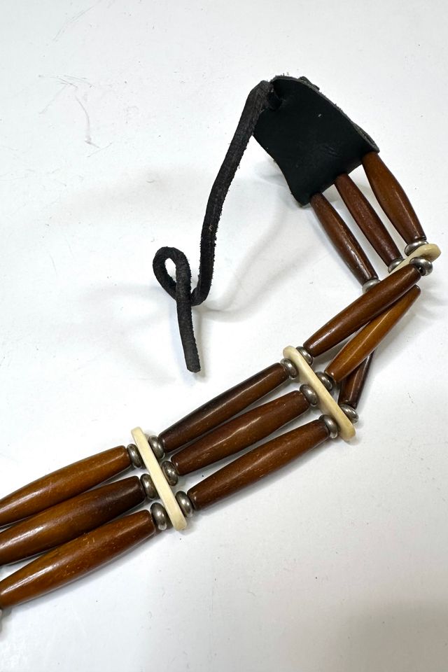 Vintage 1960s Wooden Ethnic Choker Selected by Cherry #2