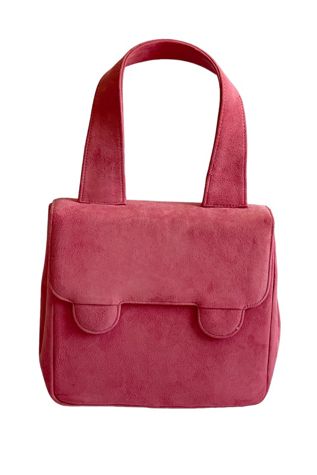 Vintage 1970's Pink Suede Lady Bag Selected by FernMercantile