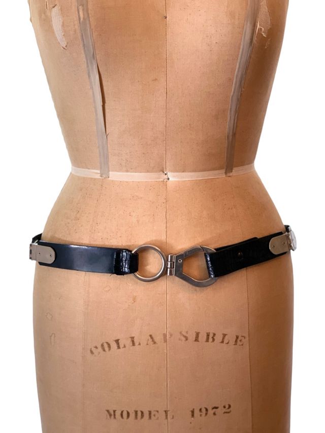 Geometric Black and Silver Metal Belt Selected by FernMercantile #2