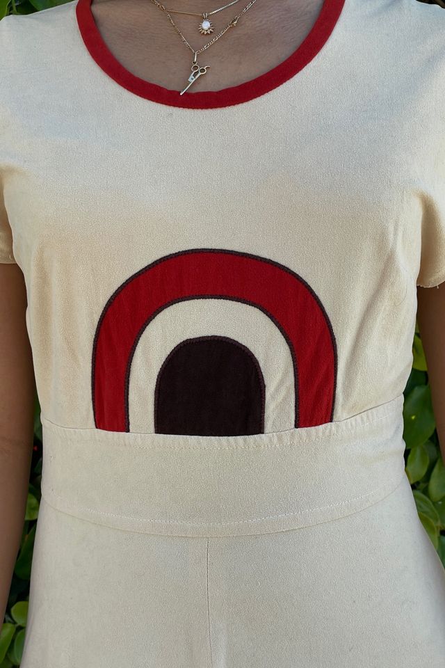 Vintage 1970's Arches Applique Dress Selected by FernMercantile #1