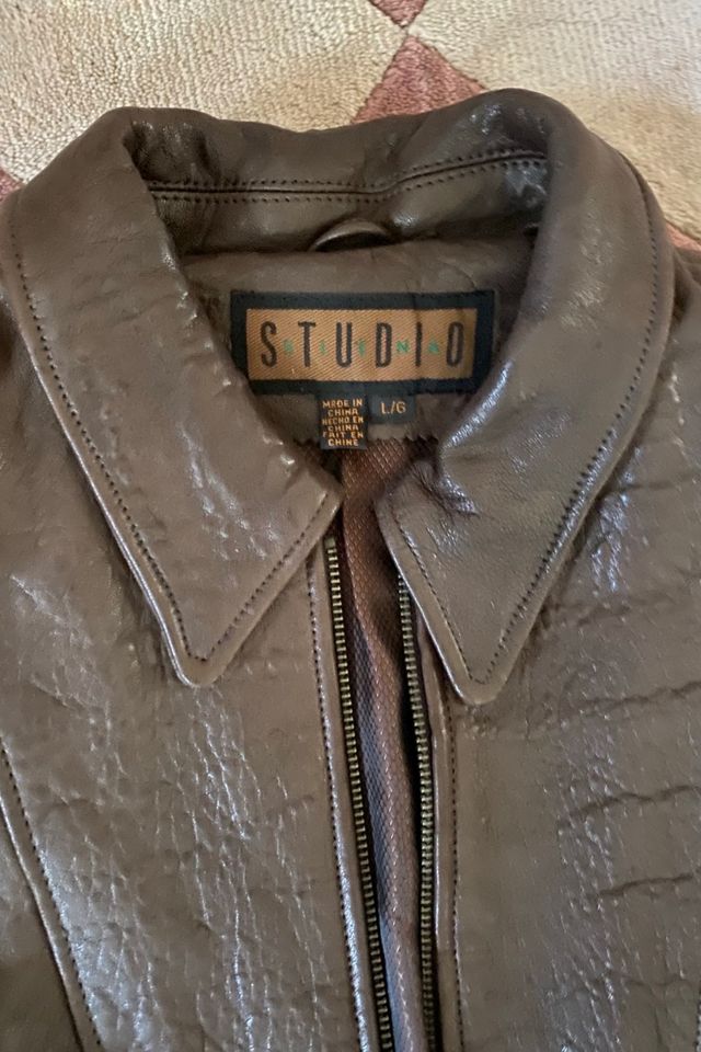 1990s Tailored Dark Brown Leather Zip Moto Jacket Selected By Ritual Vintage #3
