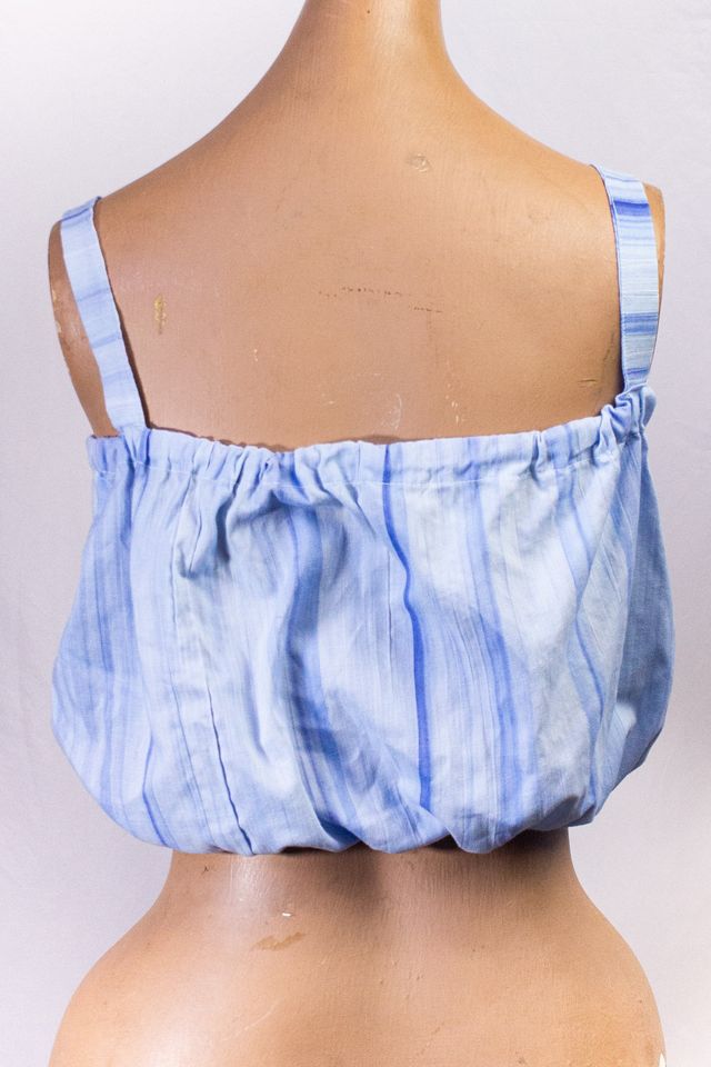 Vintage Blue Striped Top Selected by Black Shag Vintage #1