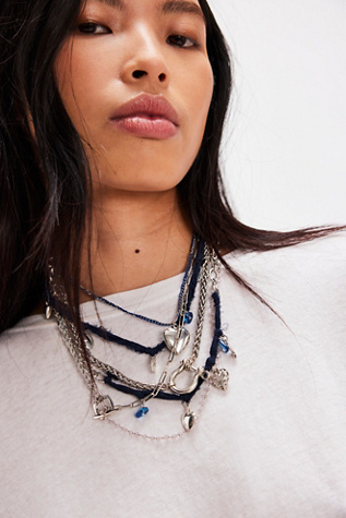 Maggie May Layer Choker Necklace at Free People in Silver/Natural