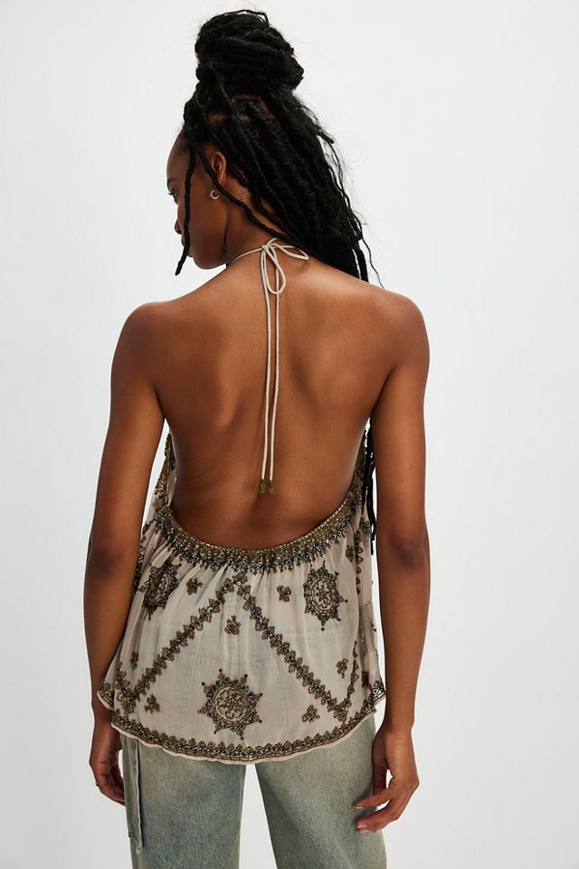 Wild One Beaded Halter Top #1