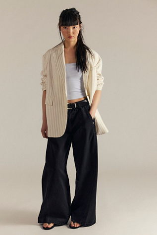 We The Free Block Party Trouser Jeans at Free People in Black, Size: 32