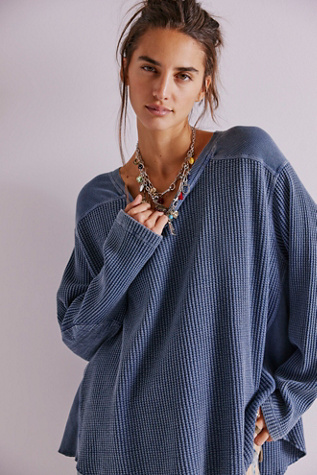 Free People Cutie Batwing 2024 Cropped Icy Blue Button Down Plaid Shirt