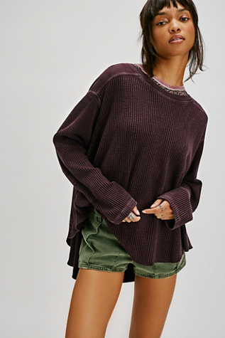 FP One Blake Thermal at Free People in Mauve Wine, Size: Small