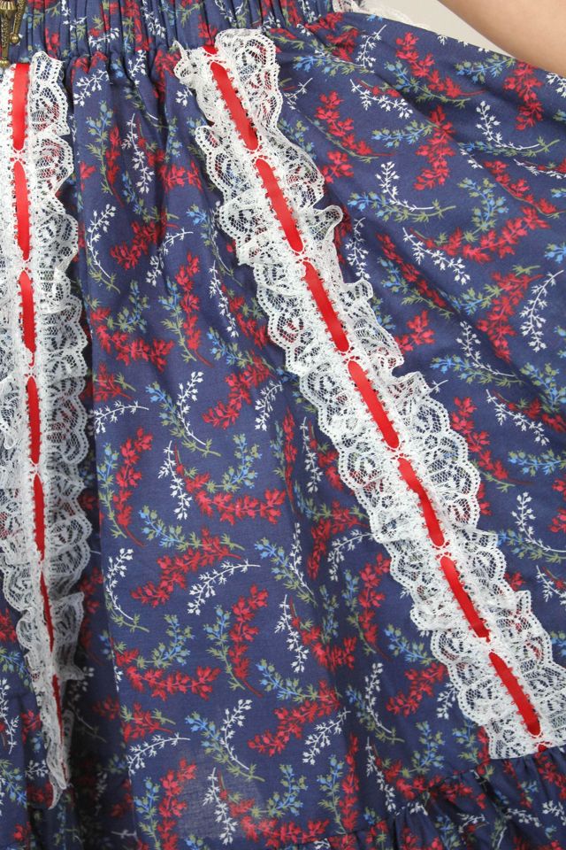 Vintage Western Twirl Lace Trim Midi Skirt Selected By Moons + Junes Vintage #3