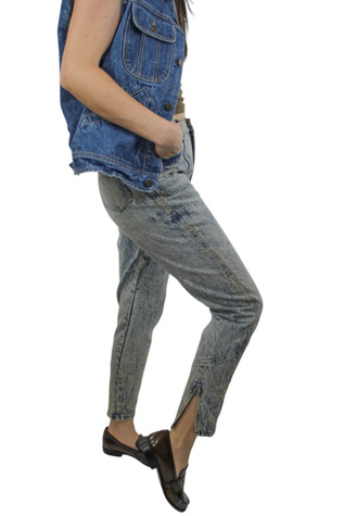 1980s Southern Bluegrass Acid Wash Jeans Selected By Moons + Junes Vintage