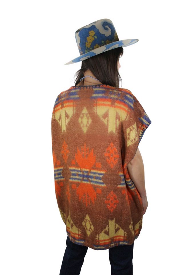 1970s Southwestern Unisex Poncho Vest Selected By Moons + Junes Vintage #1