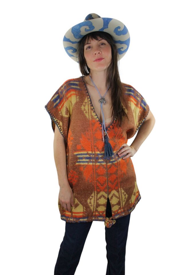 1970s Southwestern Unisex Poncho Vest Selected By Moons + Junes Vintage #2