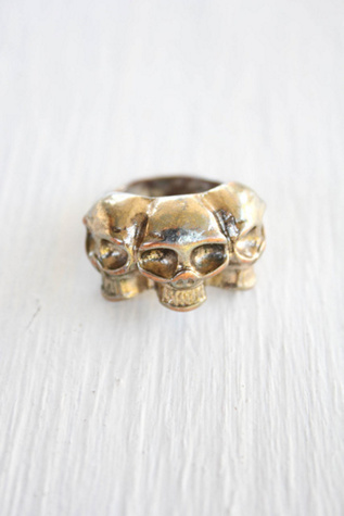 1950s Mexican Biker Skull Ring Selected By Moons + Junes Vintage