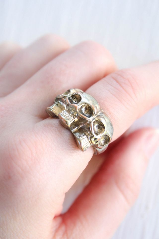 1950s Mexican Biker Skull Ring Selected By Moons + Junes Vintage #1