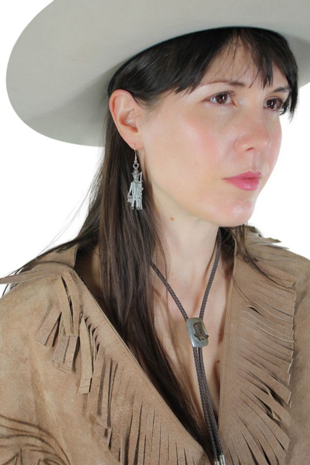 Upcycled Vintage Asymmetrical Cowboy Banjo Earrings Selected By Moons + Junes Vintage #2