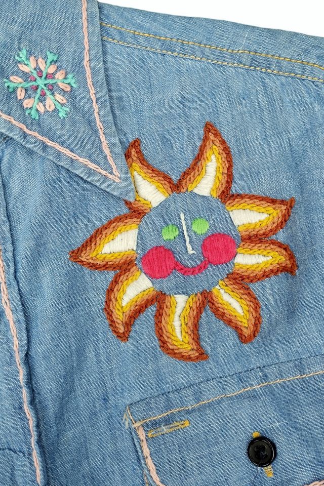 1970's Embroidered Pisces Blouse Selected by Garbage Soup #1