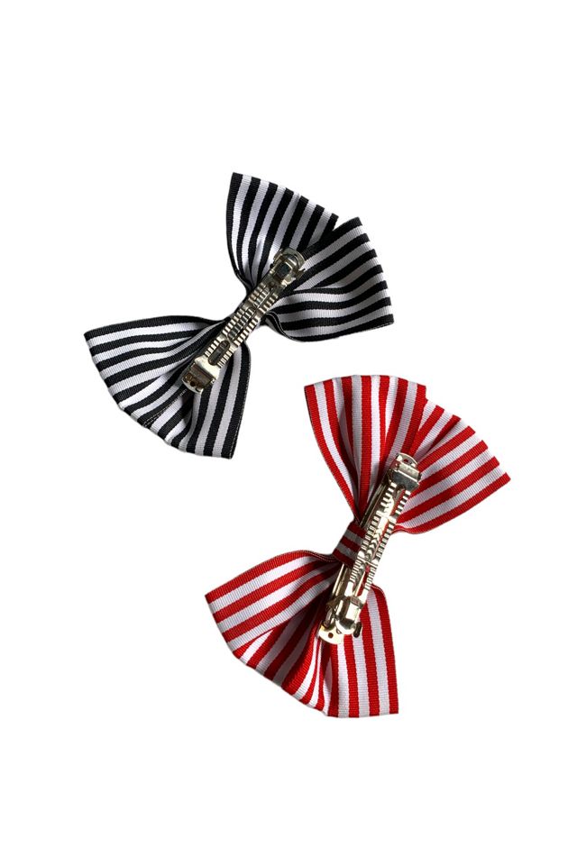Vintage 1980s Striped Hair Bows Selected by SharpLilTeeth #1