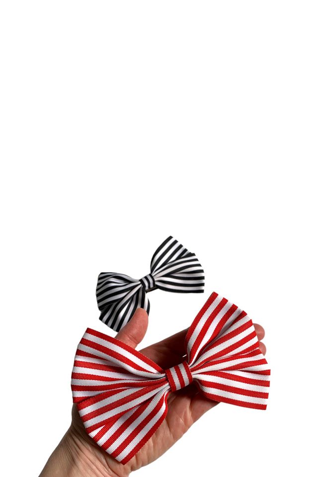 Vintage 1980s Striped Hair Bows Selected by SharpLilTeeth #2