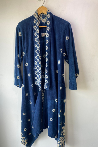 Vintage Indigo Blue Tie Dye Jacket Selected by The Curatorial Dept.