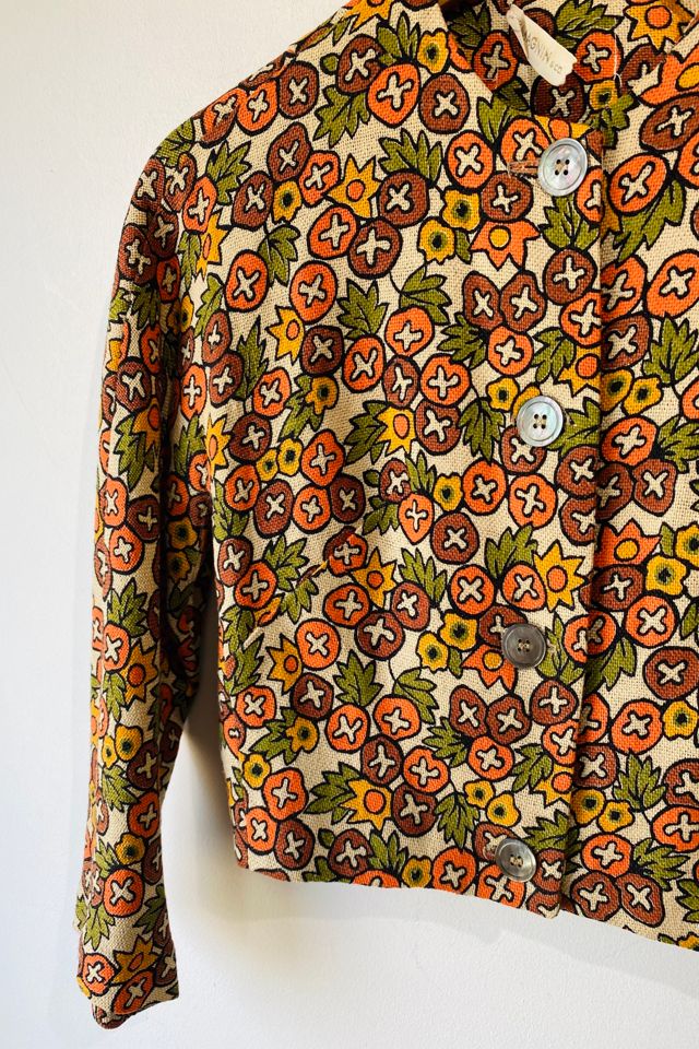I. Magnin Fall Print Cropped Linen Jacket Selected by The Curatorial Dept. #1