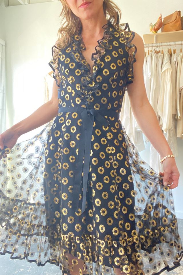 Vintage Malcolm Starr Black and Gold Cocktail Dress Selected by The Curatorial Dept. #1