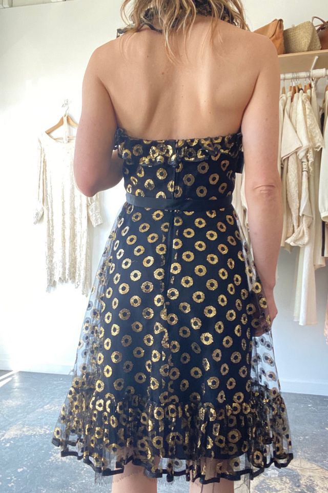 Vintage Malcolm Starr Black and Gold Cocktail Dress Selected by The Curatorial Dept. #3