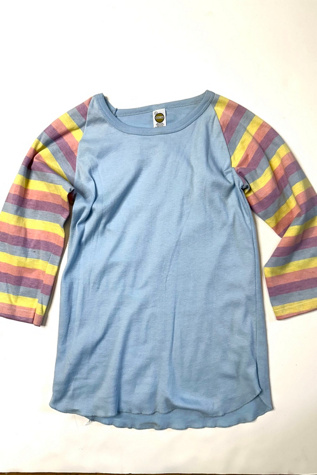 Vintage 1970s Pastel Stripe Raglan Shirt Selected by Cherry