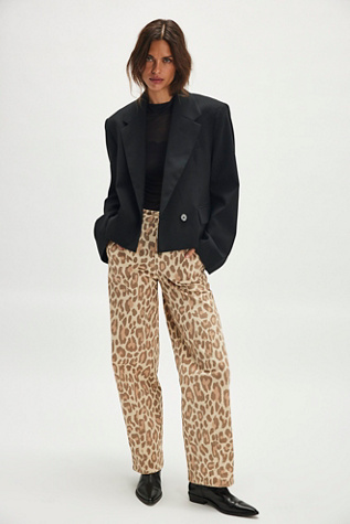 [ORDES] LEOPARD STRAIGHT PANTS ★ジェニー着用 Ordes】LEOPARD STRAIGHT PANTS◇ BLACKPINK ジェニー着用