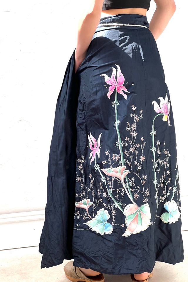 Vintage Hand Painted Taffeta Ballgown Skirt Selected by Anna Corinna #1