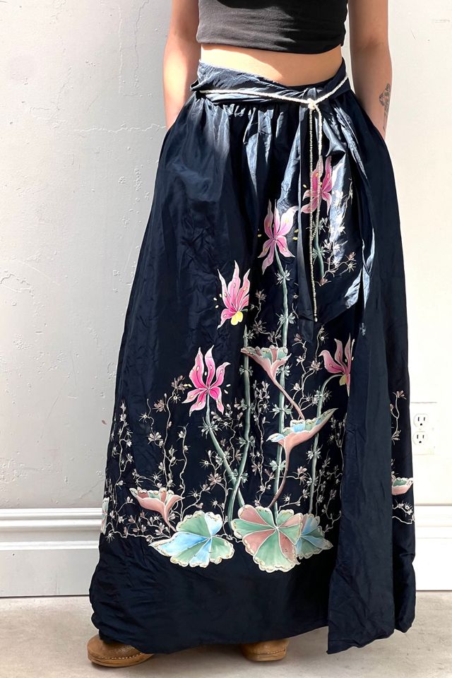 Vintage Hand Painted Taffeta Ballgown Skirt Selected by Anna Corinna #2