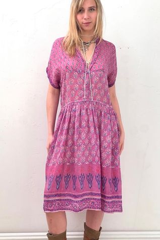 Vintage Silk Hippy Dress Selected by Anna Corinna