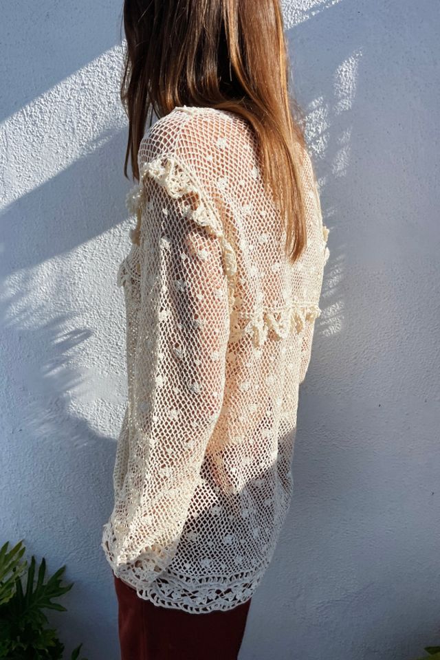Crochet Lace Scalloped Top Selected by Madly Vintage #2