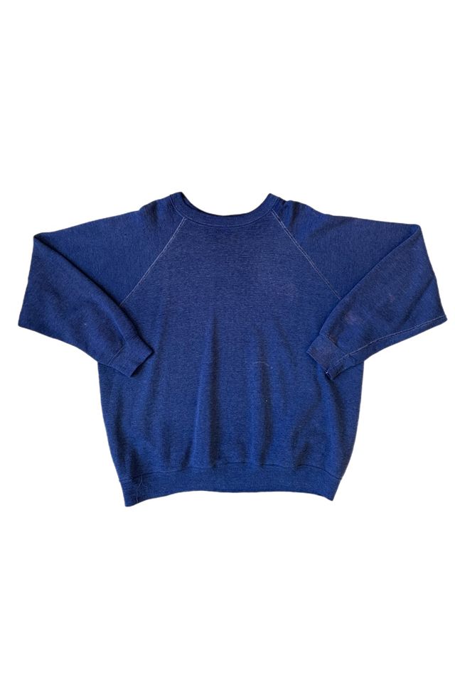 1980's Oversized Heather Dark Blue Sweatshirt Selected By Villains Vintage
