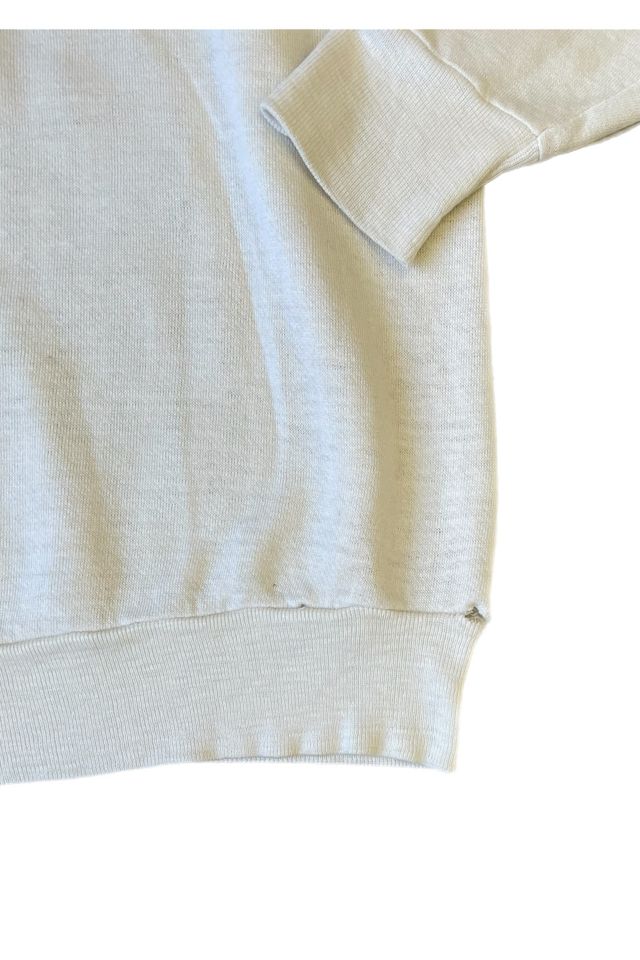 1980's Super Thin and Soft Off White Sweatshirt Selected By Villains Vintage #1