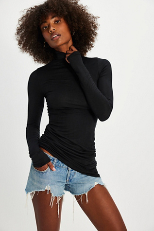 Geel Turtleneck Top at Free People in Black, Size: Medium