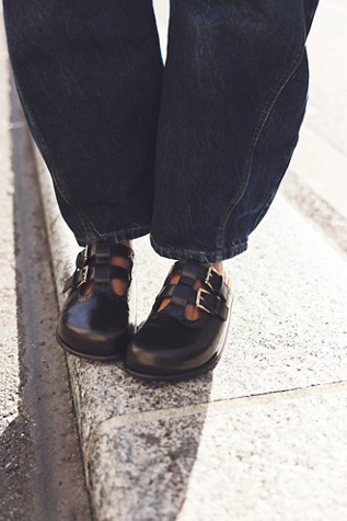 Shoreditch Buckle Mules by Free People in Black, Size: US 8.5