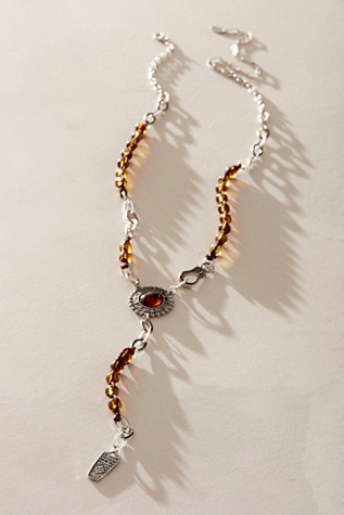 Symphony Lariat Necklace at Free People in Tigers Eye