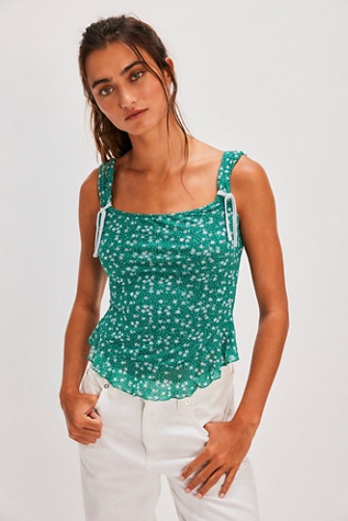 Ali Top at Free People in Teal Combo, Size: Medium