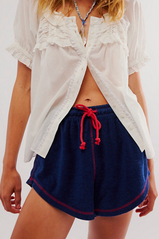 Gimme More Shorts by Intimately at Free People in Insignia Blue Combo, Size: XS