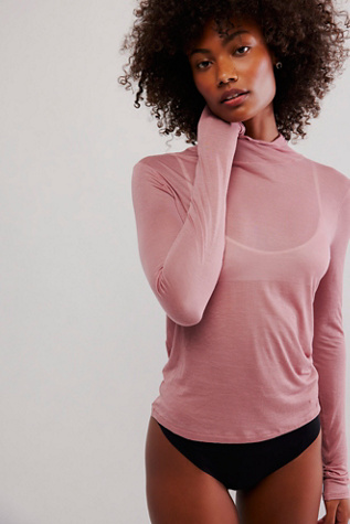 On Air Turtleneck Top by Intimately at Free People in Petals, Size: Large