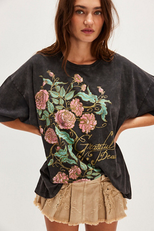 Grateful Dead Rose Tee By Daydreamer At Free People In Black