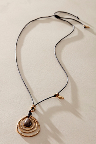 Cavalry Long Pendant Necklace at Free People in Black Combo