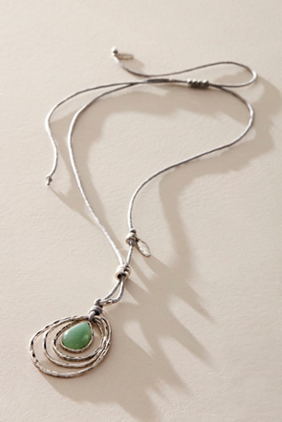 Cavalry Long Pendant Necklace at Free People in Jade Spiral